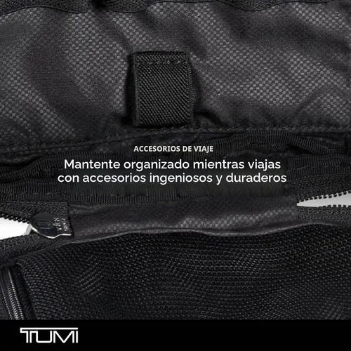 Vista 7 de TUMI - Bolsa de accesorios de equipaje - Neceser de viaje para hombre y mujer, Negro -, Bolsa de accesorios pequeña
