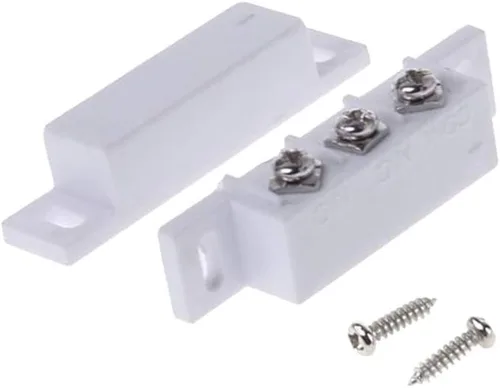 Vista 5 de Interruptor magnético blanco de 5 unidades, NO/NC, con cable, atornillado, control remoto, ideal para ventanas y puertas del hogar y empresa