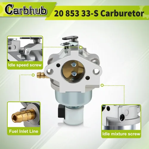 Vista 4 de Carbhub Carburador de motor 20 853 33-S para Kohler 20 853 01-S SV590 SV591 SV600 SV601 SV610 SV620 CV490 CV491 CV492 CV493 19-22HP Carburador