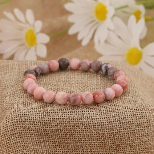Vista 23 de Crystal Vibe Pulseras de cuentas de 0.315 in para mujeres y hombres, pulseras de cristal con piedras preciosas naturales, tamaño elástico ajustable
