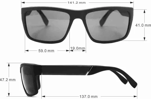 Vista 5 de Southpole 5023sp Vintage Uv Protective Rectangular Sunglasses Cool Gifts for Men 59 Mm