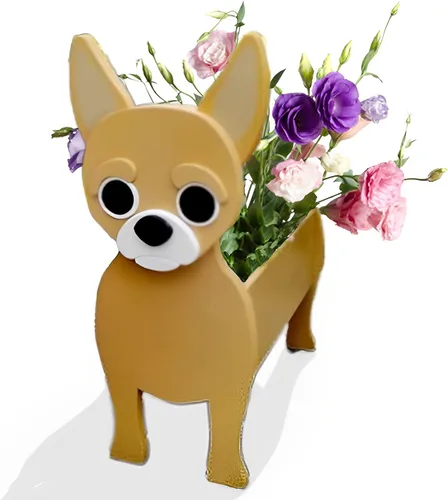 Vista 16 de Macetero de flores para perros, regalos para mujeres, bonitas macetas de PVC para perros, macetas para interiores y exteriores, maceta de jardín