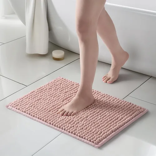 Vista 16 de FRESHMINT Alfombra de baño de felpilla gruesa y grumosa, 17"x24", alfombrilla de baño antideslizante, accesorio decorativo suave, linda alfombrilla