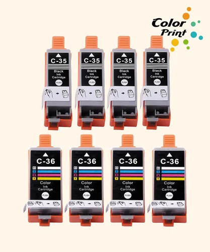 Vista 3 de ColorPrint - Cartucho de tinta compatible con PGI-35 CLI-36 para impresora Canon 35 36 PGI35 CLI36 para PIXMA iP100 iP110 mini260 mini320 TR150