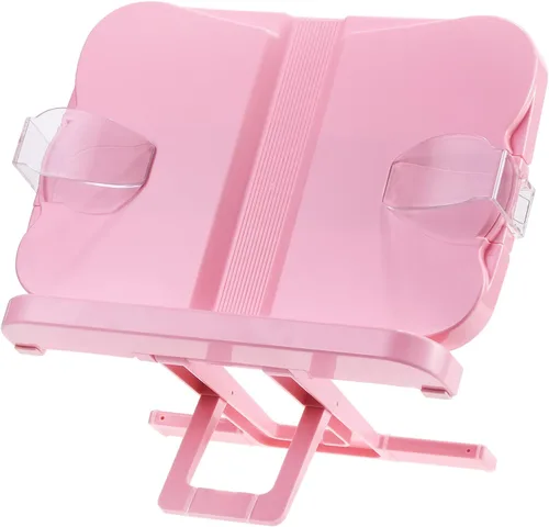 Vista 4 de METALLIXITY Soporte para libros de lectura, soporte ajustable para libros con base giratoria de 180°, altura y ángulo ajustables, para exhibir Blue