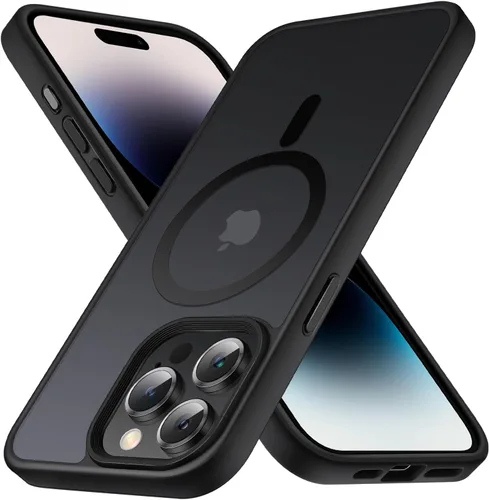 Vista 17 de Yriklso Funda para iPhone 11 Pro Max, protección contra caídas de grado militar, carcasa trasera dura translúcida - rosa esmerilado Rosa
