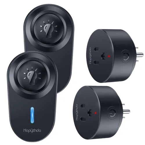 Vista 10 de Enchufe de salida de control remoto, 15A/1500W, Kit de interruptores de luz remotos con rango RF de 500 pies, sin necesidad de cableado Enchufe