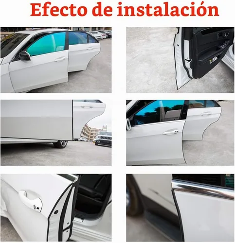 Vista 6 de ESUPPORT - Protector para puerta de auto, forma de U, 16 ft, goma protectora de bordes, contra rayones Negro