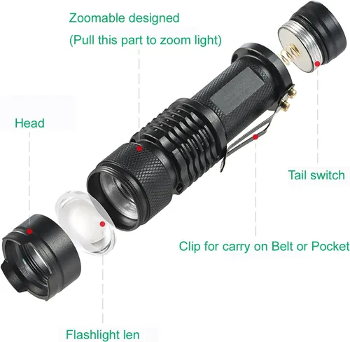 Vista 3 de Linterna LED verde de un solo modo, alcance largo de 150 yardas, alta potencia, visión nocturna, antorcha verde compacta de la linterna