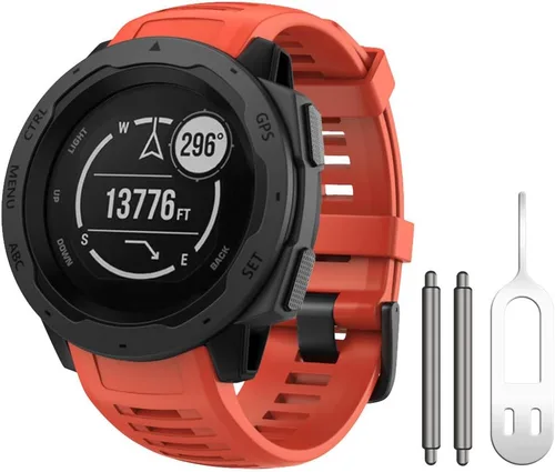 Vista 10 de NotoCity Correa de repuesto para Garmin Instinct, silicona suave, compatible con Garmin Instinct 2/Solar/Tactical(verde militar)