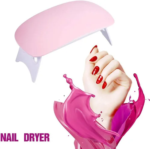 Vista 2 de Lámpara de secado de uñas, mini, 6 W, LED, UV, portátil, secado de uñas, lámpara de secado para esmalte a base de gel, alimentación USB con ajuste