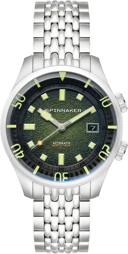 Vista 8 de Reloj automático para hombre Spinnaker Bradner de 42mm con brazalete sólido de acero inoxidable SP-5062