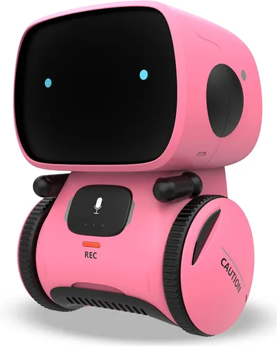 Vista 10 de KaeKid Robots para niños, robótico inteligente interactivo con sensor táctil, control de voz, reconocimiento de voz, canto, baile, repetición