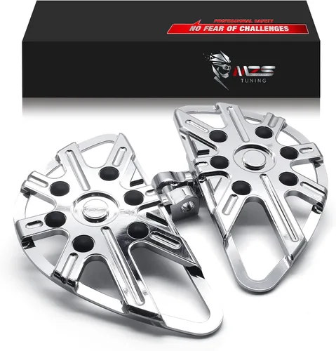 Vista 3 de MZS Espejos retrovisores para motocicleta + clavijas de pie de pasajero de motocicleta compatibles con Cruiser Chopper Touring Street Naked Road