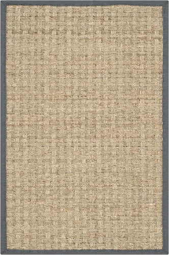 Vista 165 de SAFAVIEH Natural Fiber Collection NF114A - Alfombra de pasillo de hierba marina con patrón de tejido de cesta y borde, de 2 pies 6 pulgadas x 16