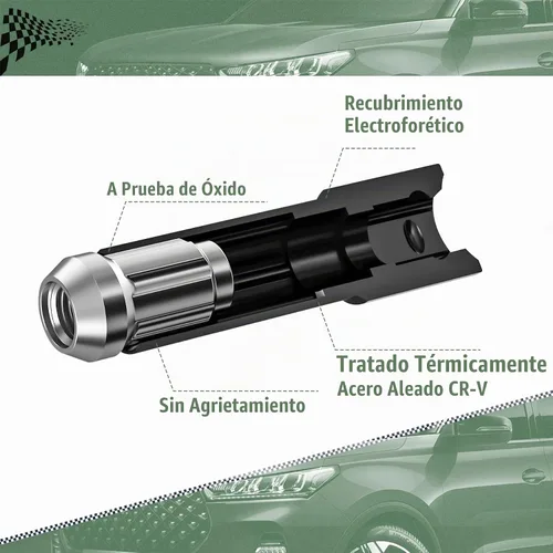 Vista 3 de Llave de Vaso Pequeña de 6 Puntas para Tuercas de Rueda, Herramienta Cuadrada de Impacto de 1/2 Pulgada – Remueve Fácilmente Pernos/Tuercas de Rueda
