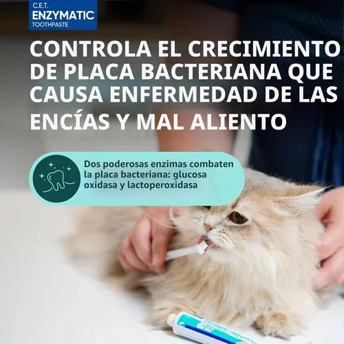 Vista 3 de Virbac C.E.T. Kit de higiene bucal para gatos y perros Juego de 3 piezas con cepillo de dientes de doble extremo, cepillo de dedos y sabor a aves
