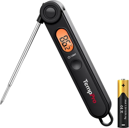 Vista 10 de TempPro TP03B Digital Meat Thermometer for Cooking, Instant Read Thermometer with Backlight, Kitchen Food Thermometer for Grill Smoker BBQ Oil Deep