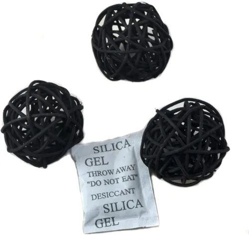 Vista 25 de 20 bolas de mimbre de ratán para decoración de mesa de boda, fiesta de Navidad (diámetro de 1.2 pulgadas, negro)