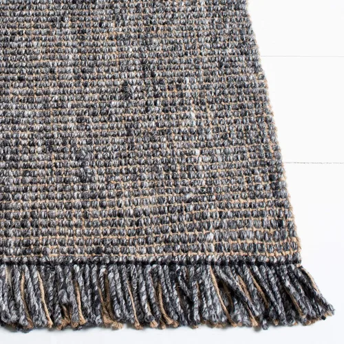 Vista 3 de SAFAVIEH Natural Fiber Collection - Alfombra decorativa de 2 x 3 pies, carbón y natural, yute tejido a mano, ideal para zonas de alto tráfico