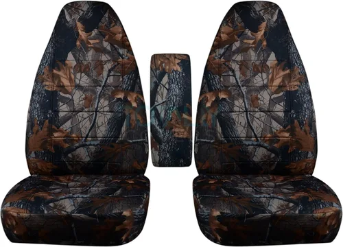 Vista 17 de Totally Covers Compatible con Ford Ranger/Mazda Serie B 2004-2012, fundas de asiento de cubo de camión de camuflaje con funda para reposabrazos beige