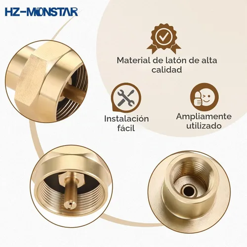 Vista 5 de Kit adaptador de recarga de botella de gas propano de 1 libra