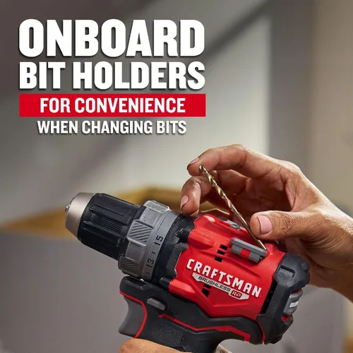 Vista 5 de CRAFTSMAN V20 Kit de taladro/destornillador de 1/2 pulgada con 2 baterías y cargador (CMCD725D2)