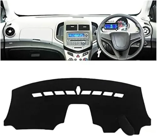 Vista 2 de DOUKI Cubierta de salpicadero para Chevy para S/onic para Aveo 2012-2016 salpicadero cubierta parasol proteger alfombra antirreflejos