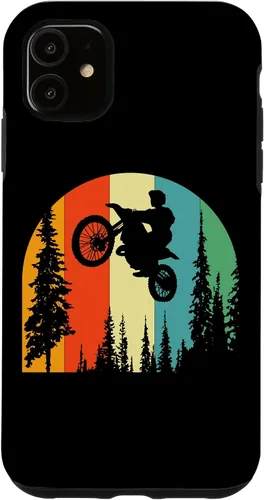 Vista 5 de iPhone 15 Retro Dirt Bike Supermoto Biker - Vintage Mx Motocross Case