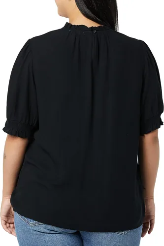 Vista 4 de Tienda Essentials Womens Fluid Twill Short Puff Sleeve Smock Detail Shirt