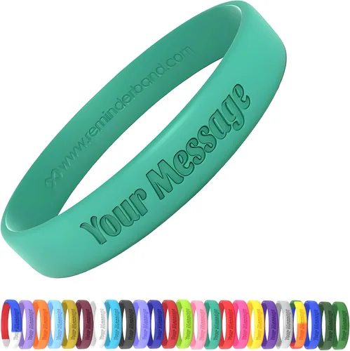 Vista 17 de Pulseras de silicona personalizadas de Reminderband, pulseras de silicona personalizadas, pulseras personalizables, pulseras personalizadas de goma