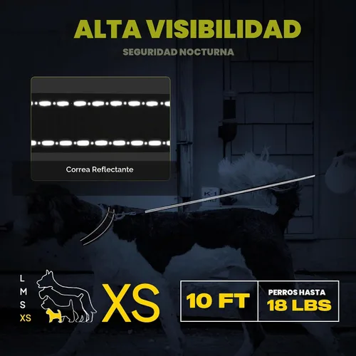 Vista 6 de Fida Correa Retráctil para Perros Raza Extra Pequeña, Correa Duradera de 10 pies para Caminar Mascotas para Perros Extra Pequeños/Gatos/Animales