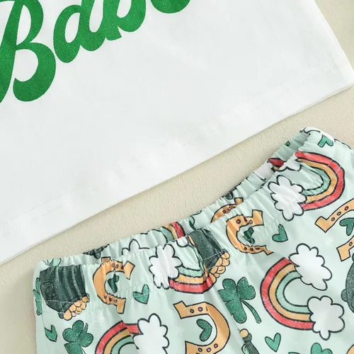 Vista 15 de Traje de Halloween para bebé niña, manga larga, cuello redondo, letras de fantasma, parte superior con estampado de fantasma, parte inferior