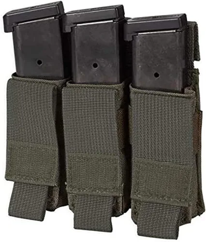 Vista 4 de Chase Tactical Bolsa para pistola – Compacta, de acceso rápido, fijación de velcro – Incluye tapa enrollada – para militares, fuerzas del orden
