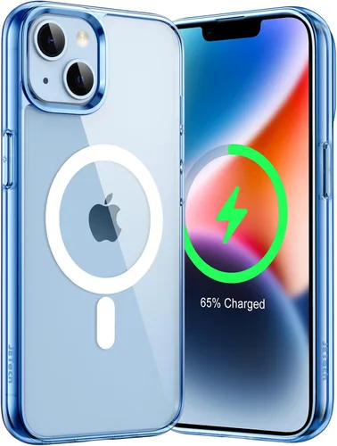 Vista 12 de JETech - Carcasa magnética para iPhone 14, color negro Compatible con MagSafe, funda protectora a prueba de golpes, resistente a los arañazos