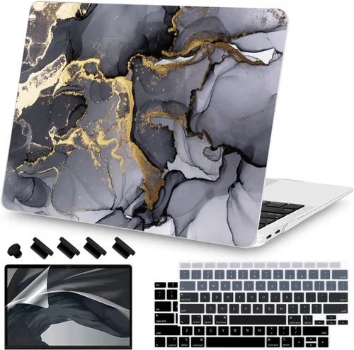 Vista 24 de Teryeefi Compatible con MacBook Air de 13 pulgadas A2337 M1 Chip A2179 A1932 (versión 2018-2020), funda protectora delgada + cubierta de teclado