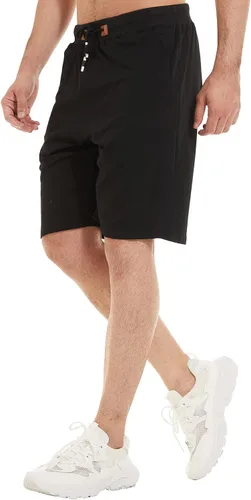 Vista 5 de QPNGRP - Pantalones cortos para hombre con cierre de cordón, cintura elástica