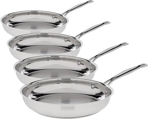 Vista 9 de Cuisinart 722-20 Colección de utensilios de cocina clásicos de acero inoxidable de 8 pulgadas, sartén abierta de 8 pulgadas Acero inoxidable clásico