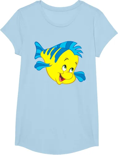 Vista 15 de Disney Camiseta de disfraz de cara grande de la Sirenita Flounder Sidekick