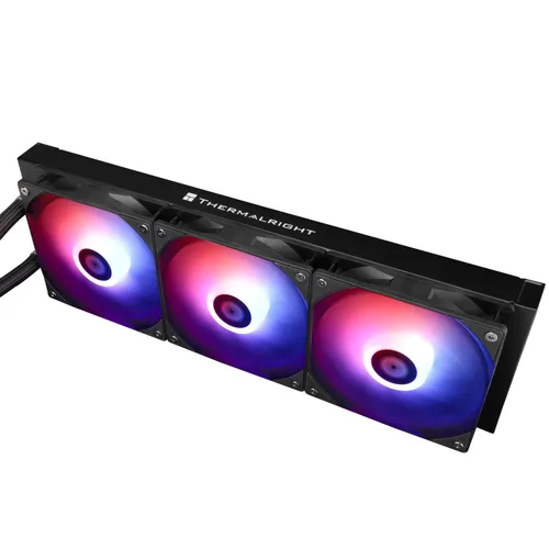 Vista 9 de Thermalright Aqua Elite 360 V3 - Enfriador líquido de CPU, tamaño de fila de enfriamiento 360, 3 ventiladores PWM de 4.724 in, rodamientos S-FDB