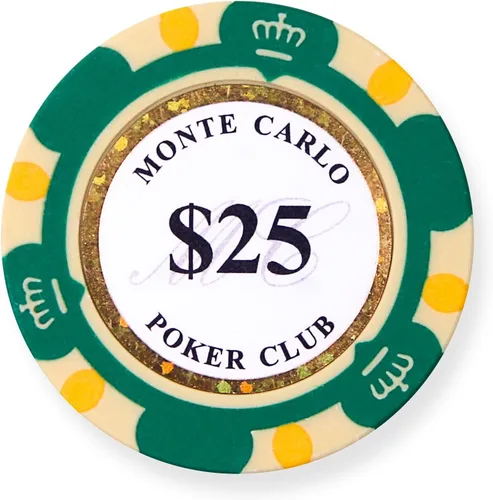 Vista 6 de MRC 50pcs Monte Carlo Poker Club 3-Tone Clay Composite 0.49 oz Heavy Poker Chips