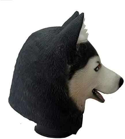 Vista 4 de Bola de maquillaje de Halloween divertida y lujosa novedosa máscara de látex para cosplay máscara de látex para adultos máscara de Halloween D negro