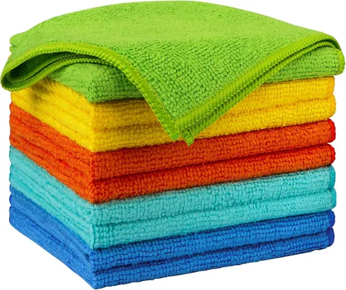 Vista 38 de AIDEA - Paño de limpieza de microfibra, 10 unidades, toallas de microfibra negras, 12 x 12 pulgadas Microfiber Towels for Cars, Wash Cloths, Lint