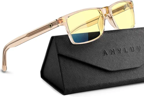 Vista 33 de ANYLUV Blue Light Glasses for Sleep, 99.9% Blue Green Light Blocking with Red Lens, Blue Light Glasses