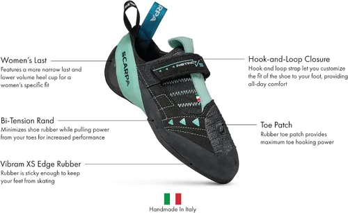 Vista 2 de SCARPA Zapatos de escalada Instinct VS para mujer para escalada deportiva y boulder, bajo volumen, ajuste específico para mujer
