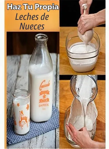 Vista 6 de 2 bolsas de leche de nuez de calidad profesional, grande de 10 x 12 pulgadas, de grado comercial, bolsa de leche de almendra reutilizable y colador