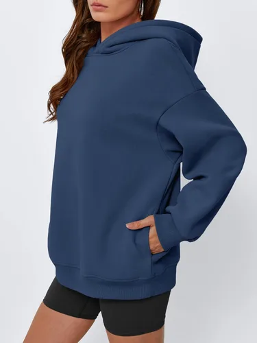 Vista 3 de EFAN Sudaderas con capucha de gran tamaño para mujer, sudaderas de forro polar con capucha, suéteres casuales y cómodos de moda de otoño 2025