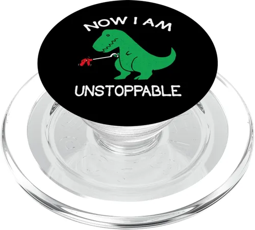 Vista 8 de Now I Am Unstoppable Funny T-Rex PopSockets intercambiables PopGrip