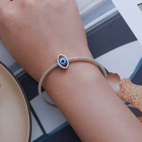 Vista 2 de VOROCO Atrapasueños con diseño de estrella de café y luna para pulsera de plata de ley 925 y cuentas para pulsera y collar, joyería de bricolaje