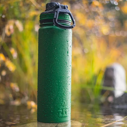 Vista 6 de Tempercraft Botella deportiva aislada al vacío de 22 onzas, opciones personalizadas grabadas con láser, acero inoxidable, doble pared, boca ancha